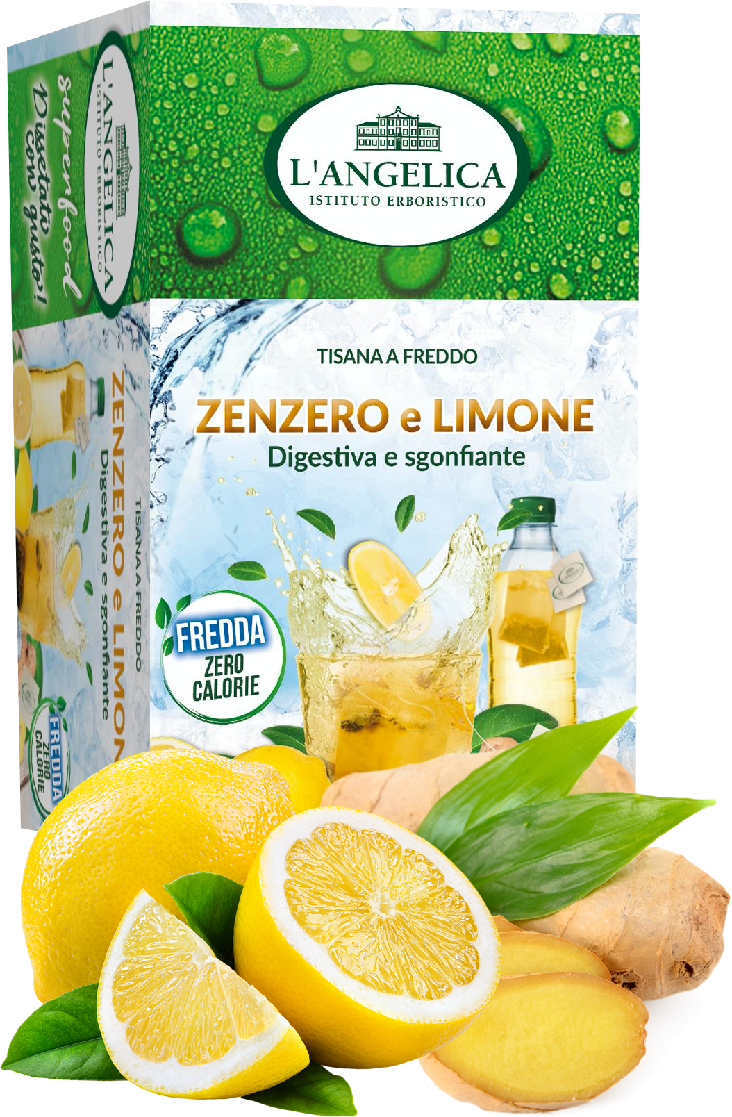 L'Angelica Health Drink Tisana Fredda Frutti Rossi Zero Calorie Drenante  240 ml